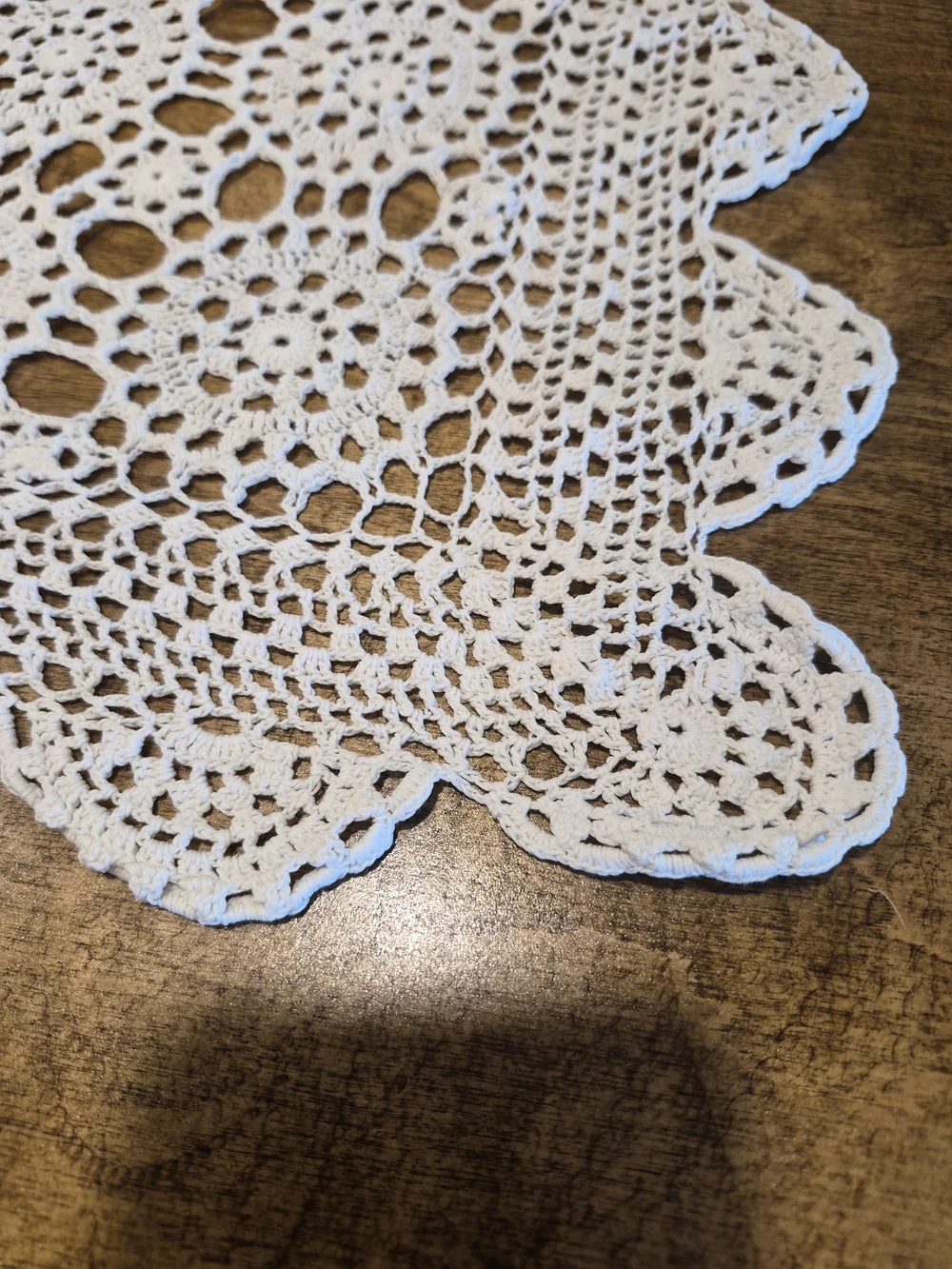 Handmade Cream Crochet Table Runner